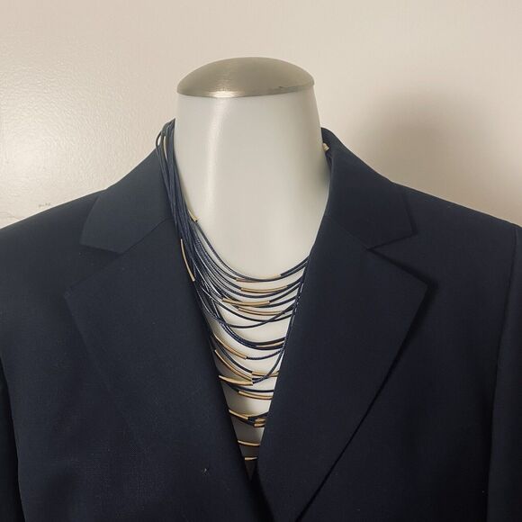 Brooks Brothers 346 Women's Black Career Work Classic Fit Wool Blazer Size 10 - Picture 3 of 11